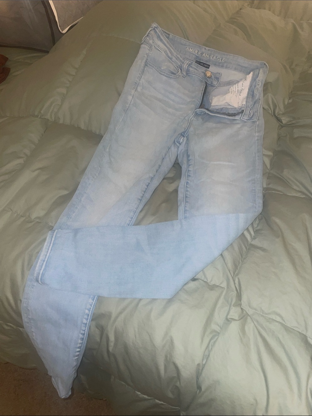American Eagle Outfitters Pale Blue Skinny Jeans